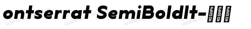 ontserrat SemiBoldIt字体转换
